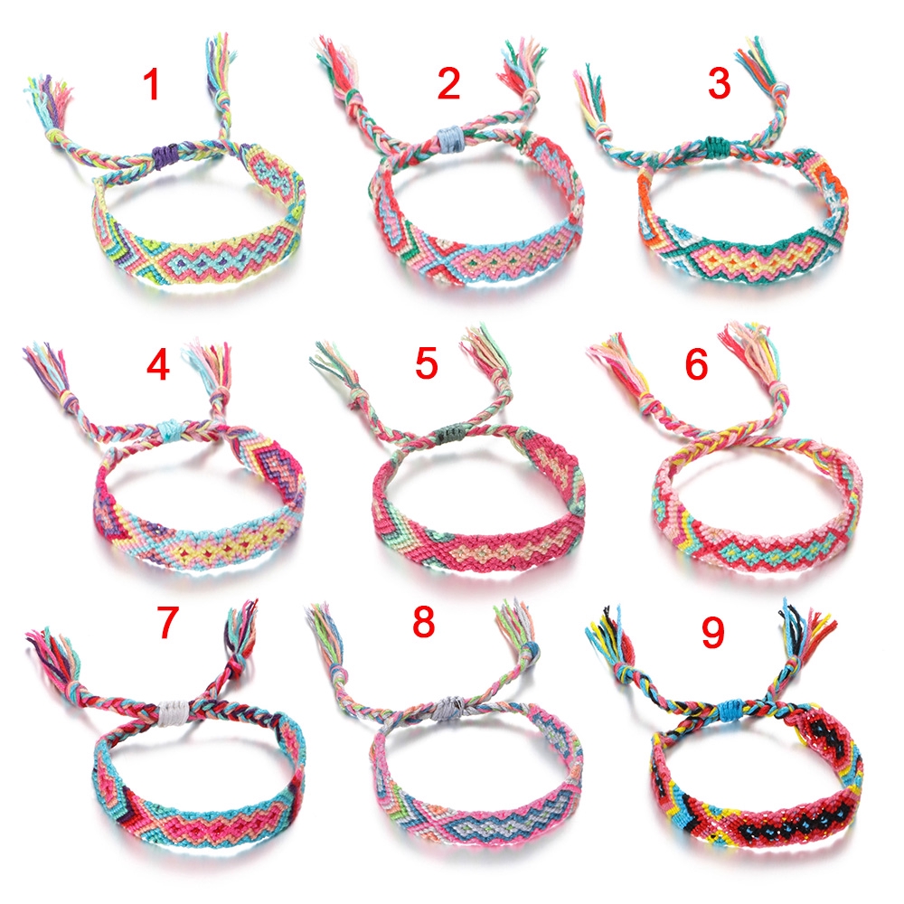 [Mã FA35 giảm 35K đơn 100K] Vòng tay dây cotton nhiều lớp đính trang trí nhiều kiểu dáng | BigBuy360 - bigbuy360.vn