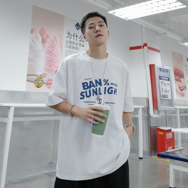 Áo Thun Tay Ngắn Dáng Rộng Phong Cách hip hop Thời Trang Mùa Hè Có 3 Màu size S-8XL