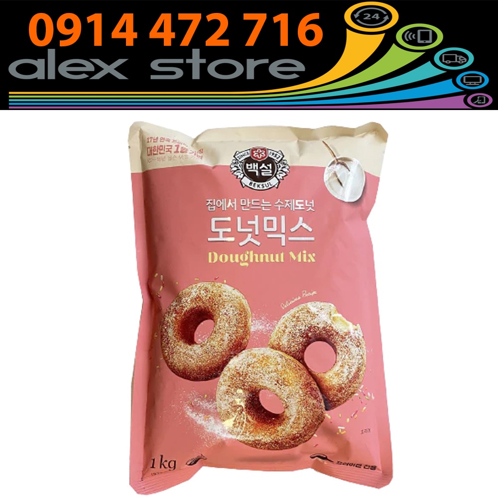 Bột Mì Làm Bánh Doughnut Mix Beksul Hàn Quốc 1kg (Bột Mì Làm Bánh Donut Trộn Sẵn)