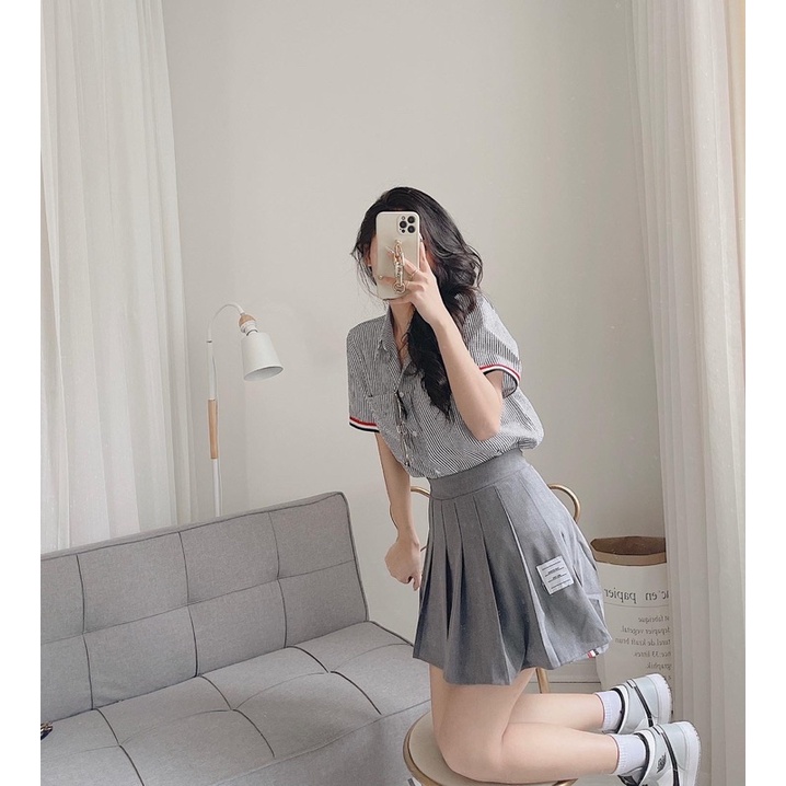 Set bộ sơ mi tay viền đỏ Thom Samhyewear