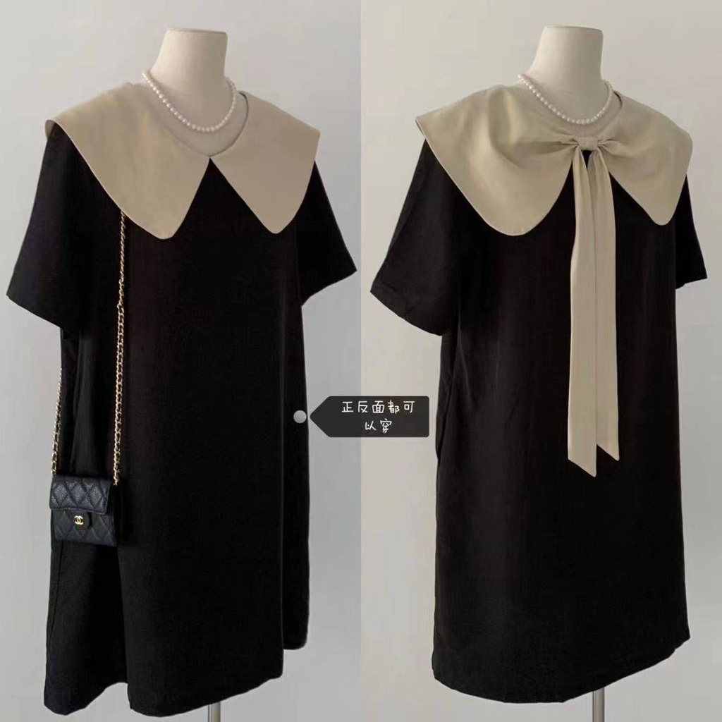 Váy babydoll đầm babydoll Đầm Cổ Búp Bê Dáng Rộng Màu váy xinh chân váy dài váy tiểu thư váy nữ