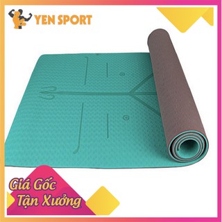 Thảm yoga định tuyến 2 lớp 6mm kèm túi lưới