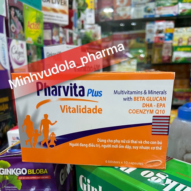 Viên bồi bổ sức khoẻ Pharvita Plus (hộp 60 viên)