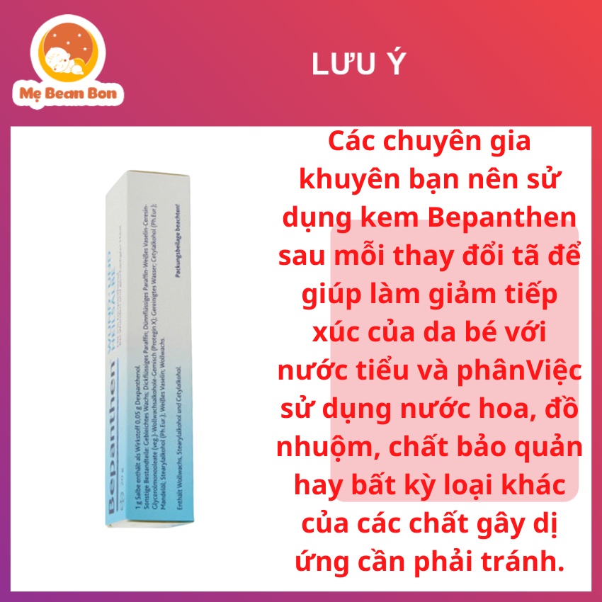 Kem Bôi hăm Bepanthen Wund-Und Heilsalbe 20g của Đức cho bé từ sơ sinh Giúp da tăng sức đề kháng chống lại hăm da