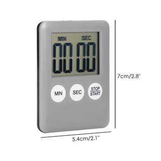 Fashion Simple Super Thin LCD Digital Screen Kitchen Timer Square Cooking Timer Count Up Countdown Alarm with burang