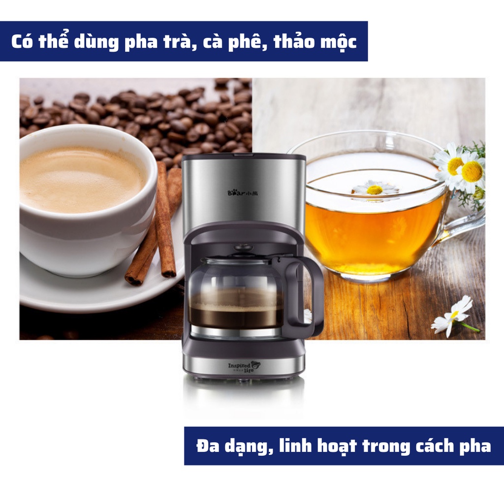 Máy pha cà phê mini tự động BEAR KFJ-A07V1 pha Espresso cafe rang xay nguyên chất cao cấp sang trọng dùng tại nhà