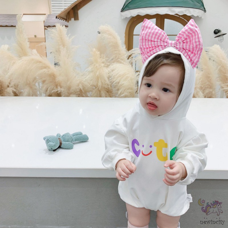 Áo liền quần phối nơ siêu xinh xắn cho bé gái