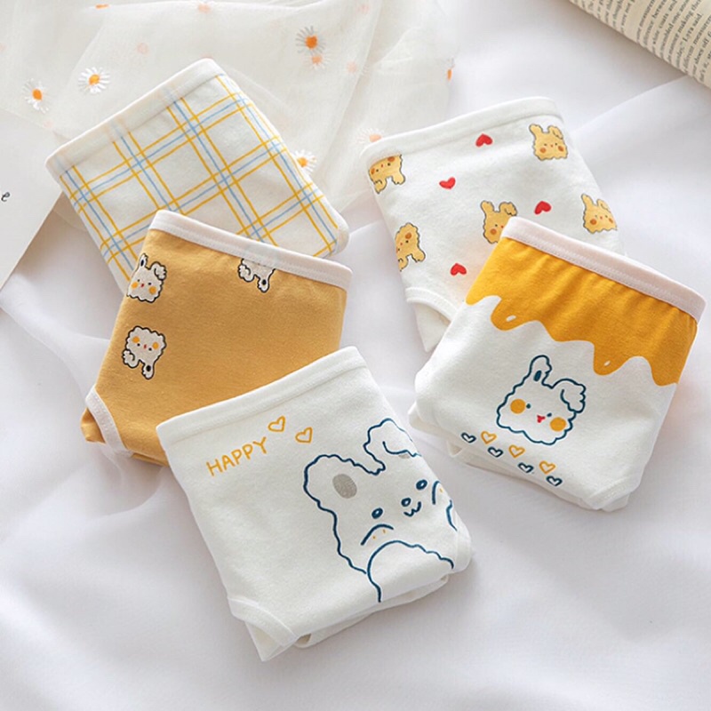 [ HÀNG MỚI VỀ ] Set 5 Quần Chip Cotton - Co Dãn Thoải Mái - Dễ Dàng Vệ Sinh Giặt Giũ - Kháng Khuẩn - Có Thể Làm Quà Tặng