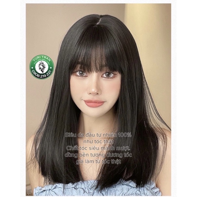SIÊU DA ĐẦU MÁI THƯA CHẤT TÓC MƯỢT NHƯ TÓC THẬT - DÙNG NHIỆT VÔ TƯ - TẶNG KÈM LƯỚI TRÙM XỊN