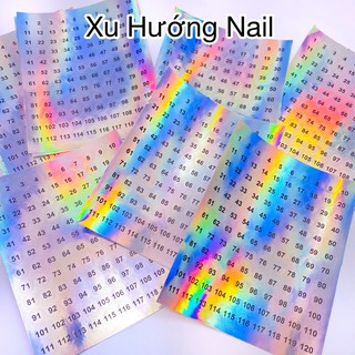 Miếng dán số thứ tự 7 màu (01-240)