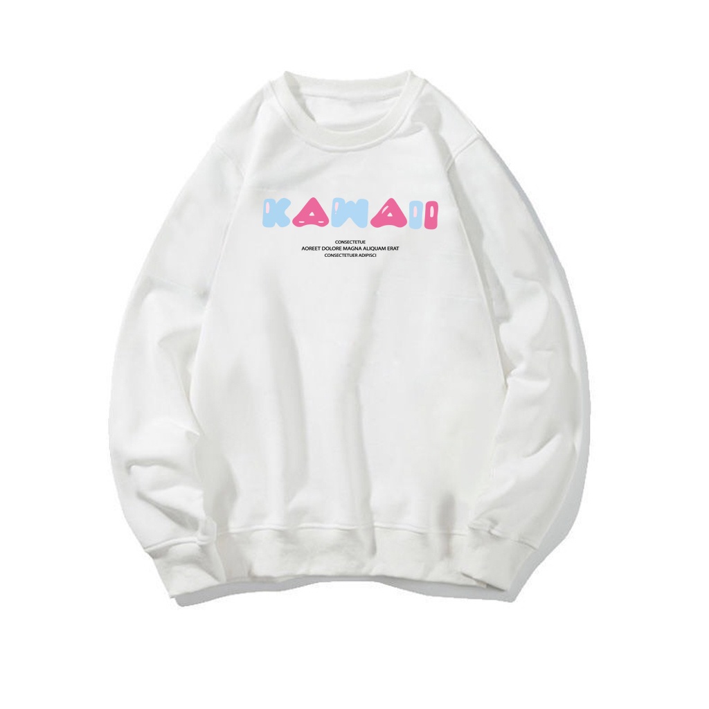 Áo thu đông dài tay THỎ KAWAI nam nữ unisex 2 màu đen trắng(N246)