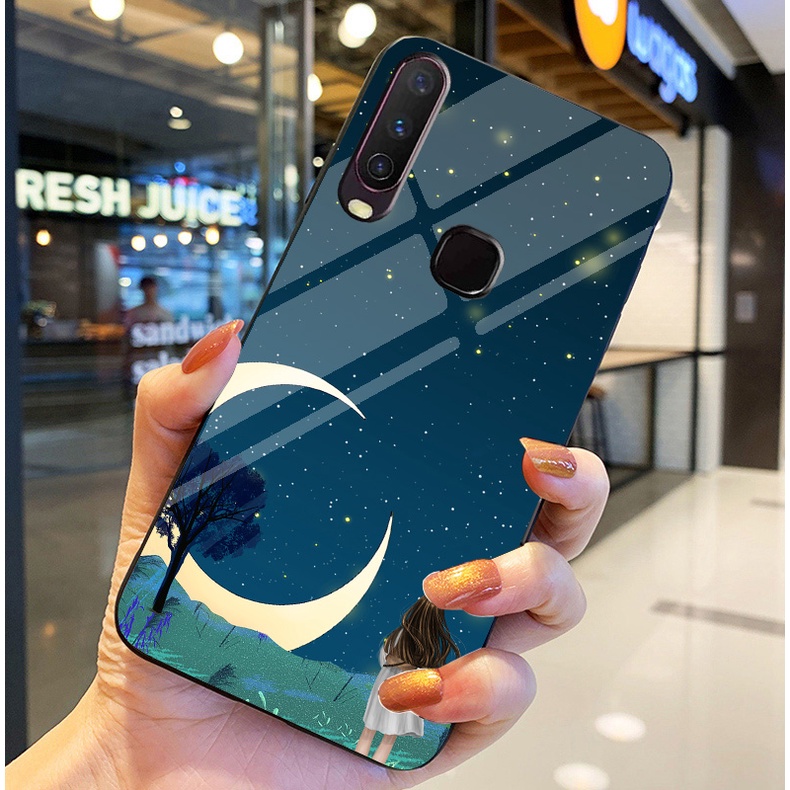 Ốp Lưng VIVO Y11,Y12,Y15,Y17,Y19,U10  Ốp kính bóng cao cấp Phi Hành Gia