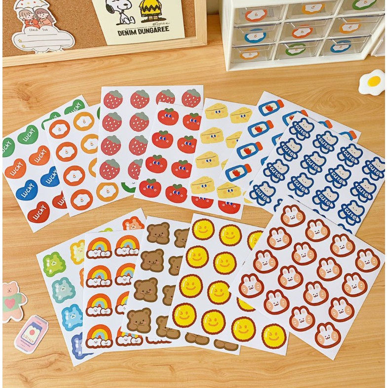 Set 2 hình dán sticker tự làm  vỏ điện thoại di động dán tường dành cho cô gái dẽ thương A-23