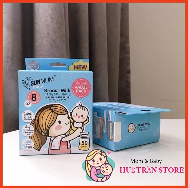 Túi trữ sữa SUNMUM hàng Thái Lan mẫu mới 2020