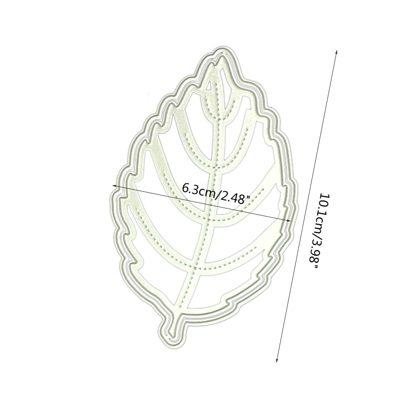 Khuôn Cắt Giấy Kim Loại Hình Cây Lá 3D Trang Trí Sổ Lưu Niệm DIY