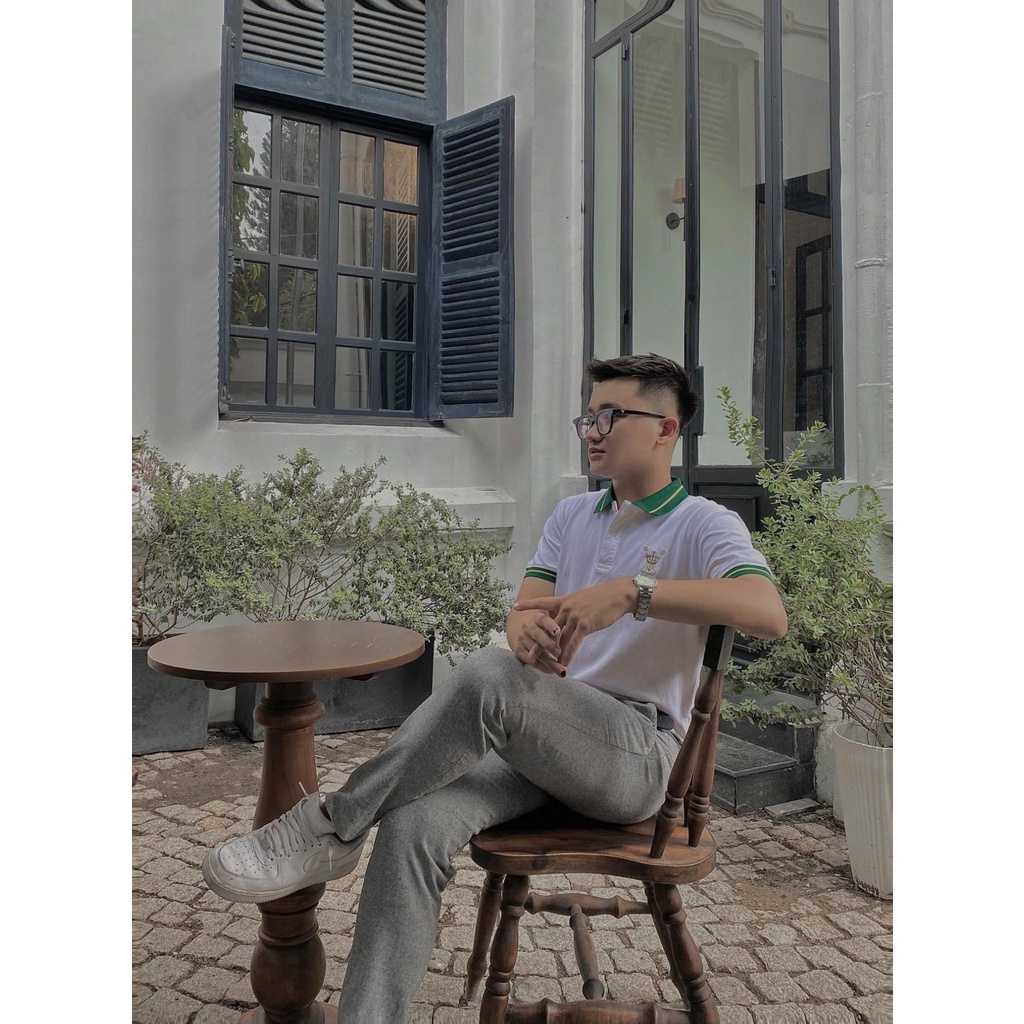 Áo thun nam có cổ WCBC chất poly cá sấu co dãn vải cotton phong cách trẻ trung chuẩn form - justmen shop