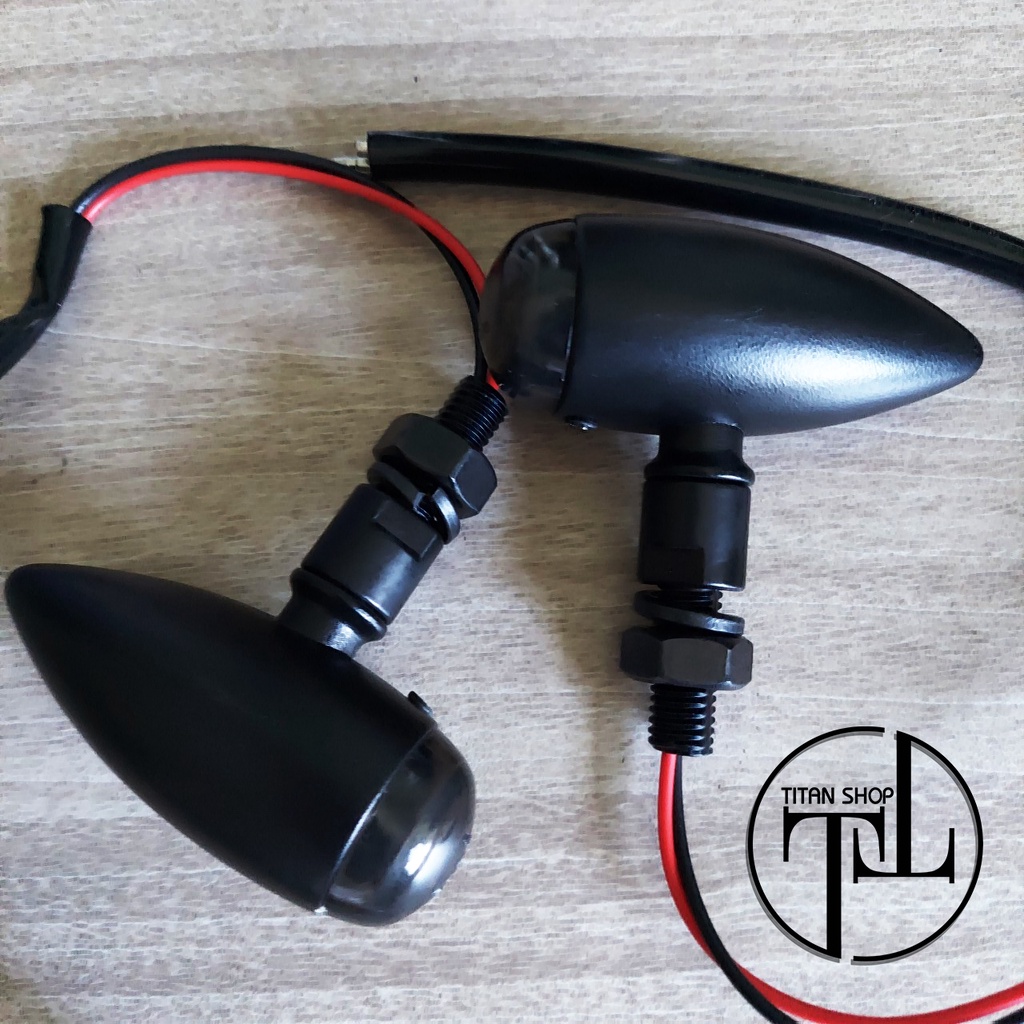 Xi Nhan Hợp Kim Sơn Tĩnh Điện Màu Đen - Độ Tracker - Cafe Racer - Mô tô Classic -   - Giá 1 Cặp