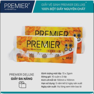 Giấy vệ sinh premier deluxe 10 cuộn 3 lớp 1,5kg