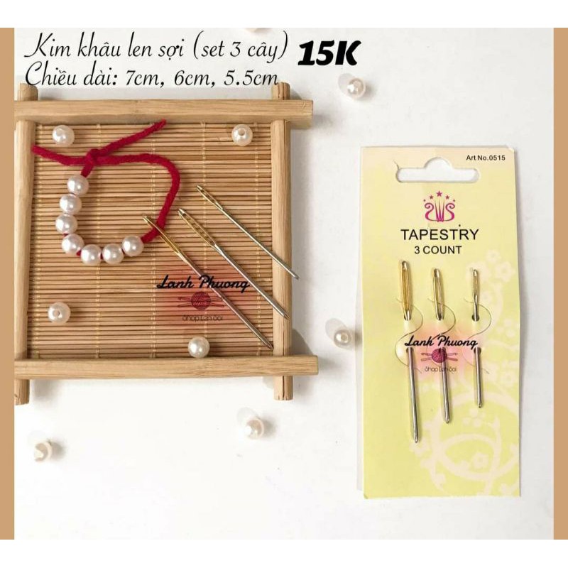 Kim may len inox set 3 cây