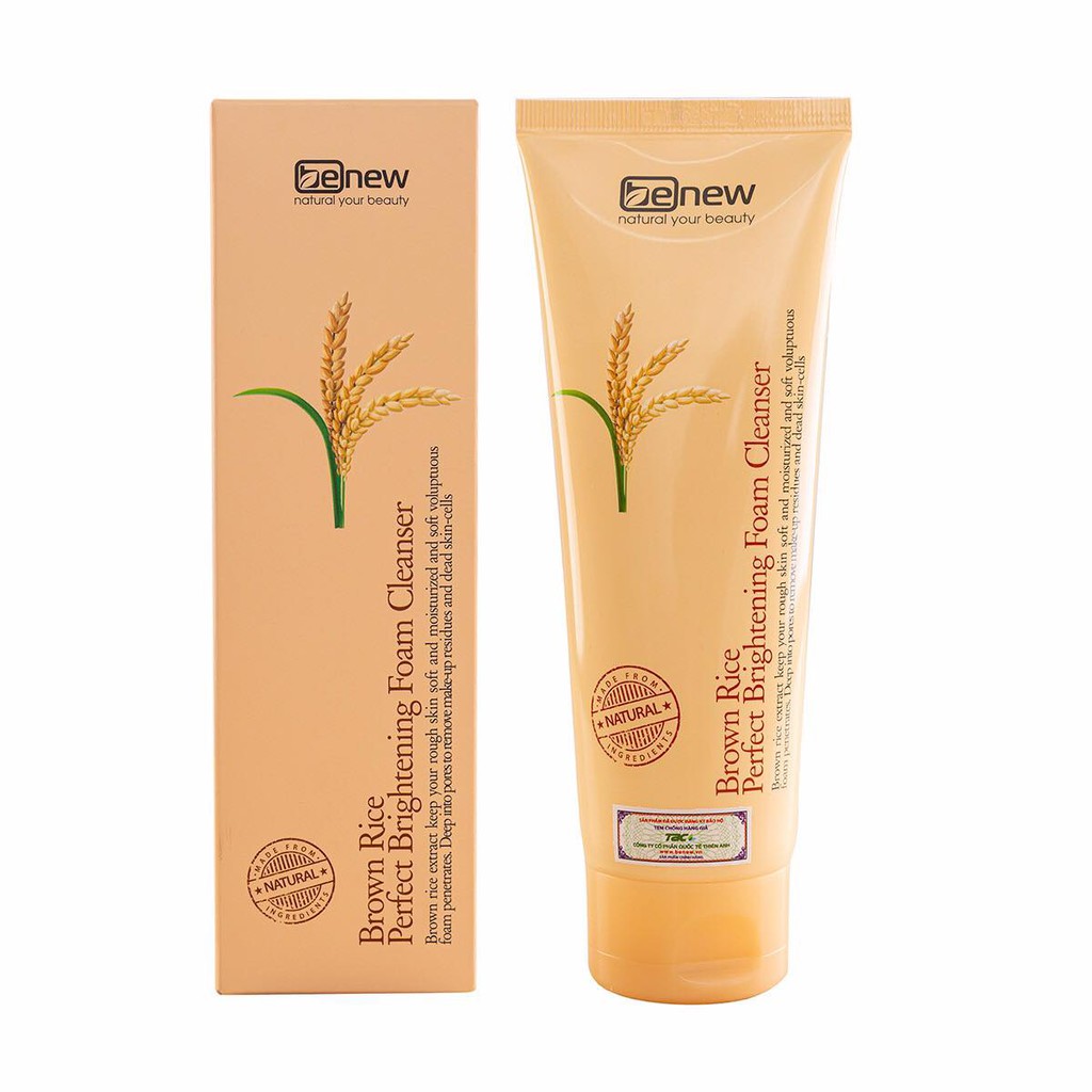 Sữa rửa mặt sáng da mầm gạo Benew Brown Rice Brightening Foam Cleanser ( 160ml )