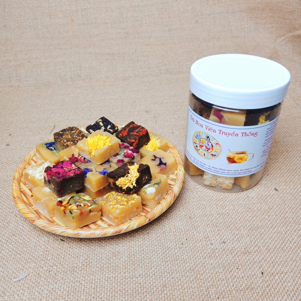 HỘP TRÀ HOA VIÊN TRUYỀN THỐNG - TRÀ HOA CÚC ĐƯỜNG PHÈN