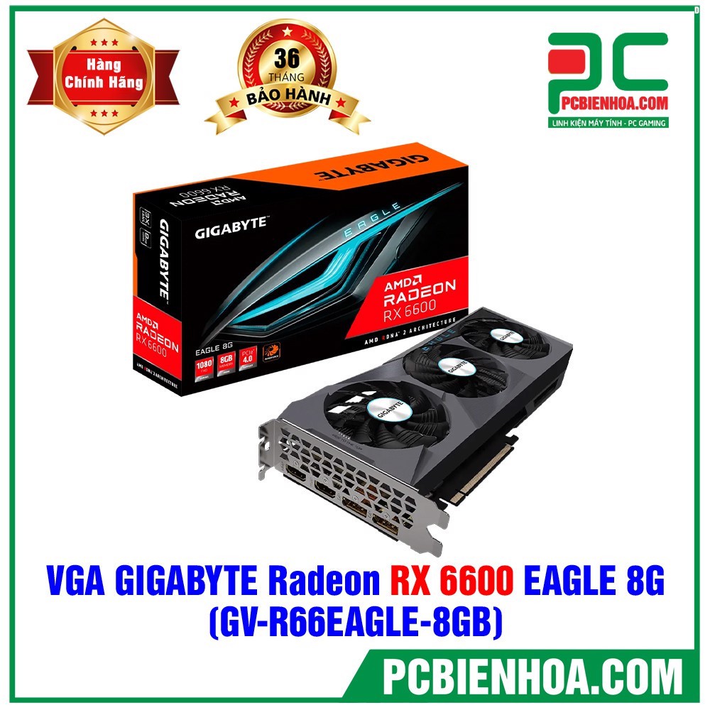 VGA GIGABYTE RADEON RX 6600 EAGLE 8G ( GV-R66EAGLE-8GB )