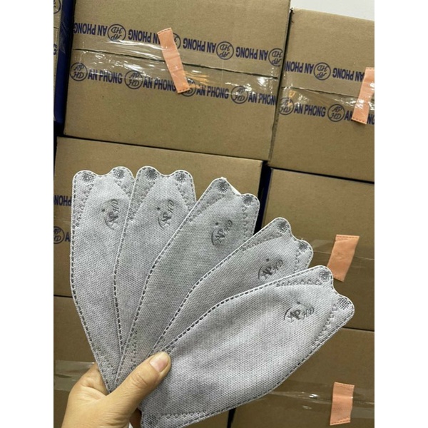 THÙNG 300 CHIẾC KHẨU TRANG CÁ KHÁNG KHUẨN 4D KF94 ÔM SÁT MẶT LỌC BỤI BẨN