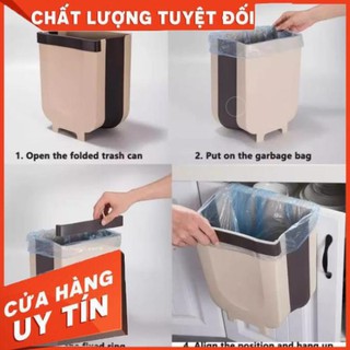 Thùng Rác Gấp Gọn Thông Minh, Thùng Rác Treo Cửa Bếp Cửa Tủ Siêu Tiện Lợi