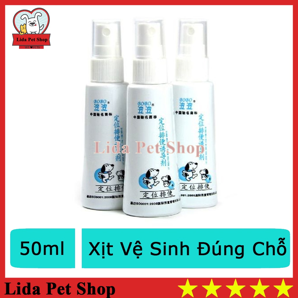 Chai Xịt Bobo - Định Vị Nơi Đi Vệ Sinh Cho Chó Mèo Đúng Chỗ 60ml - Mã PKCMK20 0 - Lida Pet Shop