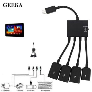 Adapter Chuyển Đổi Micro Usb Sang 3 Cổng Usb 2.0 Màu Đen