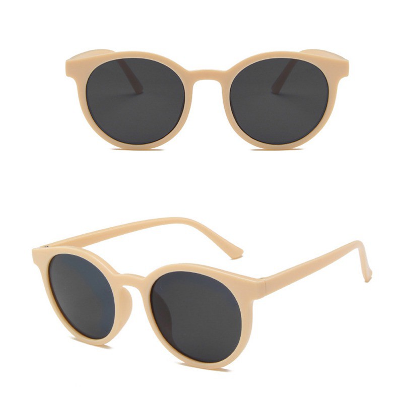 Kính râm nữ gọng tròn nhựa dễ thương