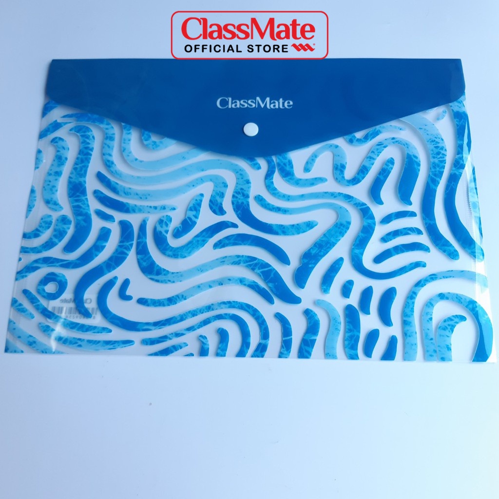 Túi Đựng Tài Liệu CLASSMATE Clear Bag Thiết Kế Cúc Bấm Tiện Lợi, Chất Liệu Nhựa Cao Cấp F4/1.8 CB11-ME