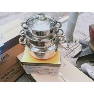 BỘ NỒI 3 ĐÁY GOLDSUN