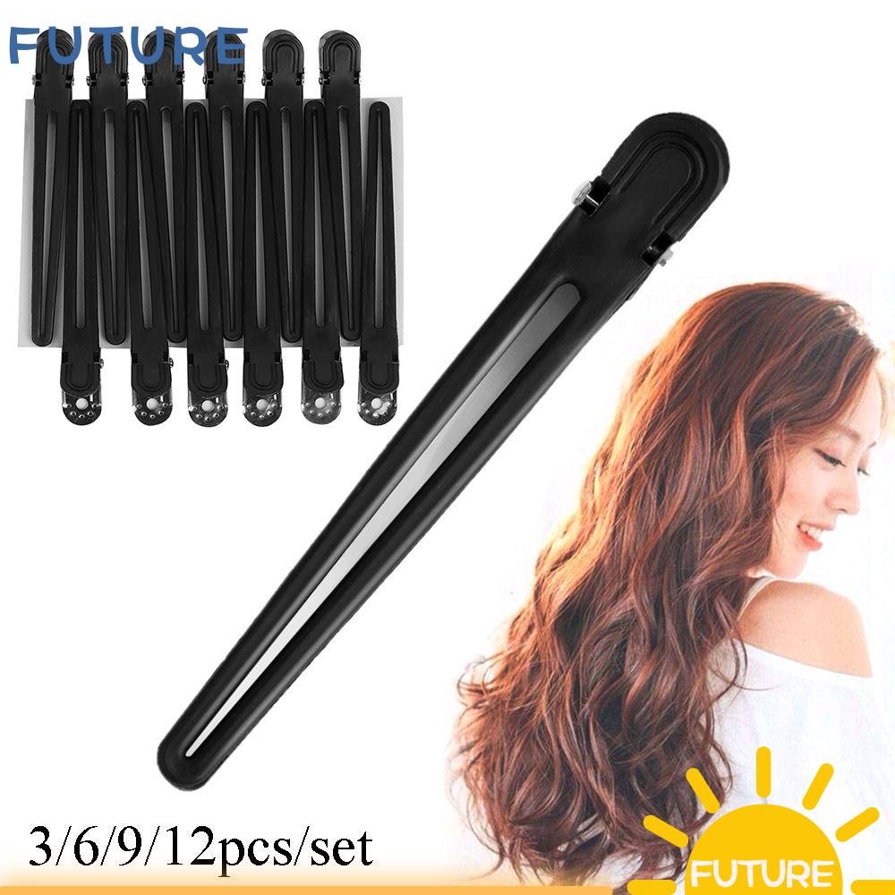 Bộ 3/6/9/12 Kẹp Bướm Tạo Kiểu Tóc Chuyên Nghiệp Cho Salon Làm Đẹp