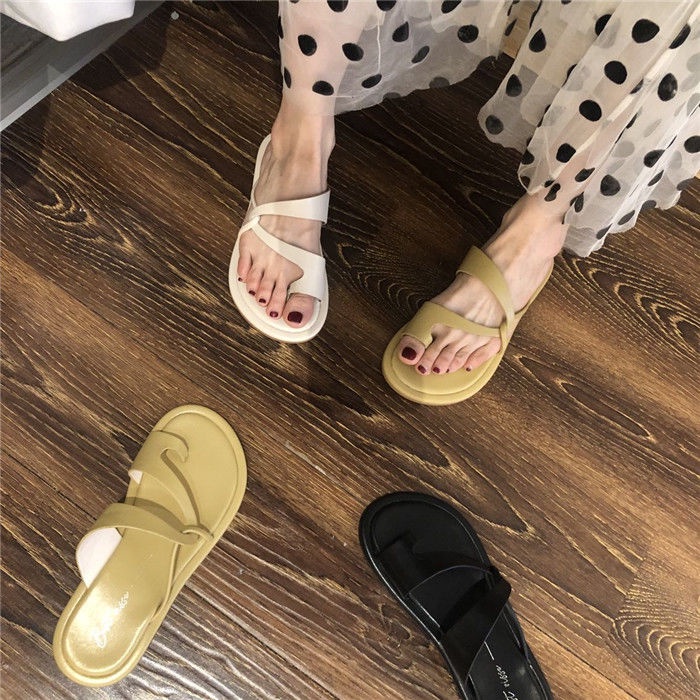 Sandal Hở Ngón Thiết Kế Đơn Giản Thời Trang Theo Phong Cách Hàn Quốc Cho Nữ