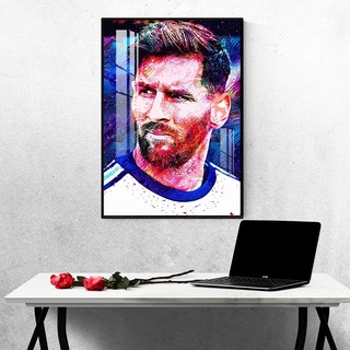 Tranh Laminate Tráng Gương - Tranh Treo Tường Cầu Thủ Bóng Đá LIONEL MESSI 1 - Tặng Kèm Đinh Treo Tường Không Cần Khoan