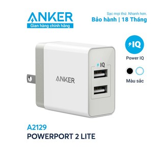 Sạc ANKER PowerPort 2 Lite - 12w - A2129 - CAM KẾT HÀNG CHÍNH HÃNG