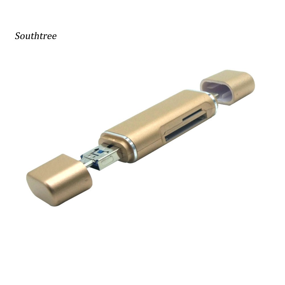 Đầu đọc thẻ nhớ 3 trong 1 USB-A/Micro USB/Type-C Port TF/SD với OTG cho điện thoại
