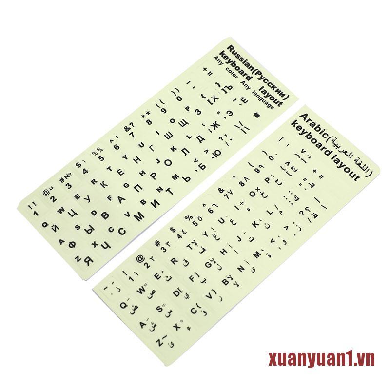 Sticker Dán Bàn Phím Laptop Hình Chữ Cái Tiếng Nga | BigBuy360 - bigbuy360.vn