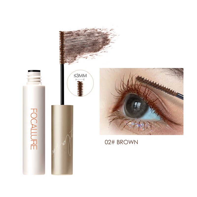 (Hàng Mới Về) Mascara Focallure Siêu Mịn Chống Thấm Nước Không Nhòe Màu Đen / Nâu Dày 3mm Chuyên Nghiệp Cho Nữ | BigBuy360 - bigbuy360.vn