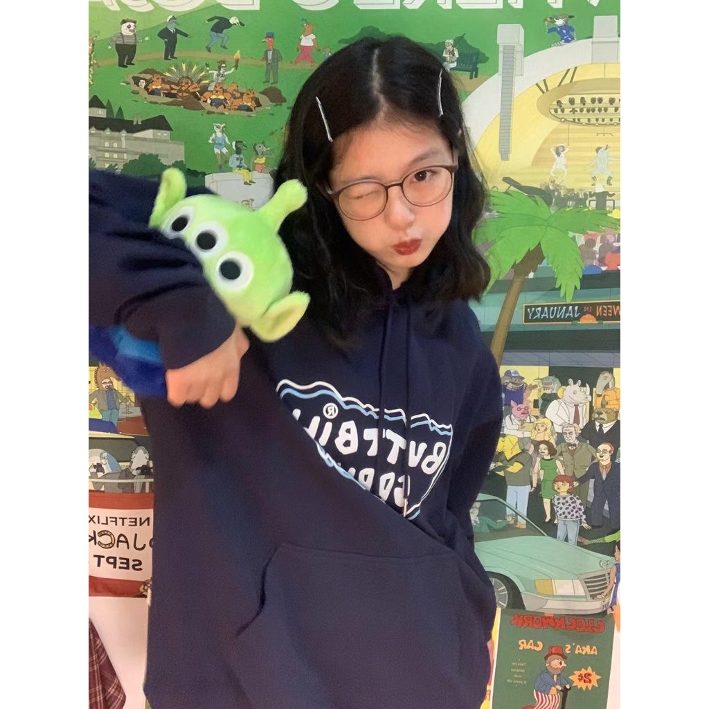 NRVP Áo Hoodie Tay Dài Oversize In Họa Tiết Phong Cách Hàn Quốc Kiểu Mới Cho Nam / Nữ