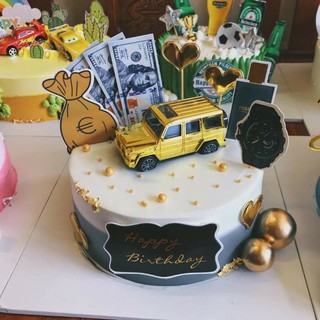 siêu xe mô hình trang trí bánh kem