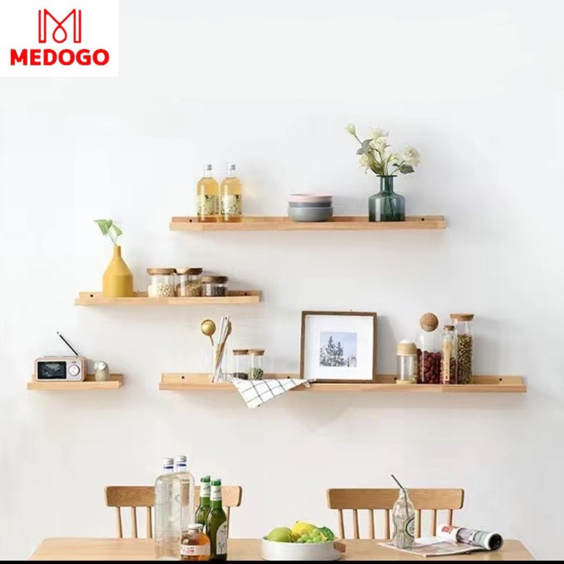 COMBO KỆ GỖ số lượng  tấm kệ để đồ, trang trí phòng ngủ, phòng khách MEDOGO