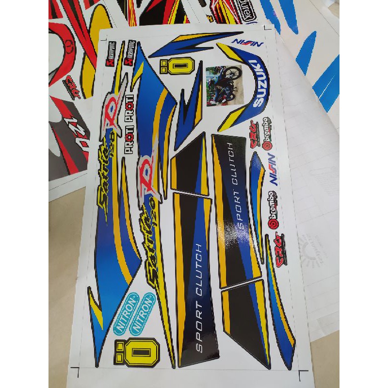 Tem Rời Suzuki Satria 2000 - Tem 3 Lớp - Chất Lượng - Tặng Logo - Ver 11