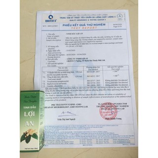 Tinh dầu Lợi An chính hãng 20ml, ho đờm, cảm lạnh Tinh dầu bôi ho, sổ mũi, khò khè cho bé Lợi An tặng kèm quà cho bé