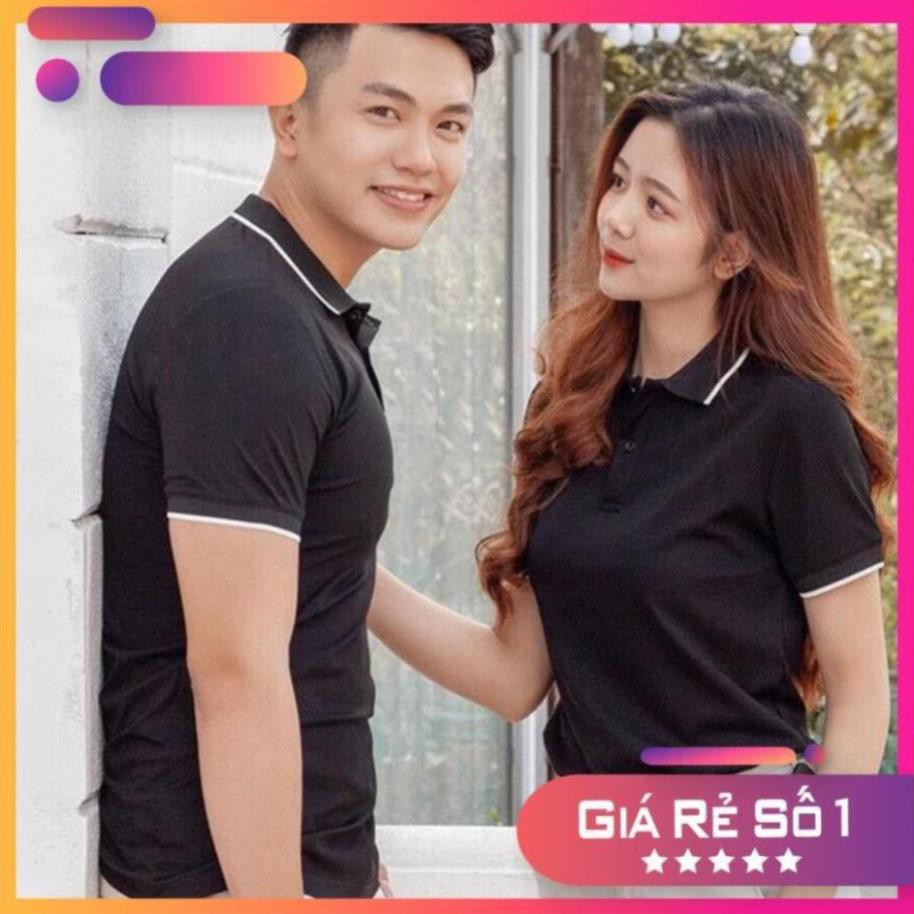 Áo Polo Nam Nữ Unisex Aristino - Áo Phông Nam Nữ Polo Có Cổ Siêu Đẹp - Phối viên đẹp, vải mềm, co giãn, mặc siêu mát ✔️