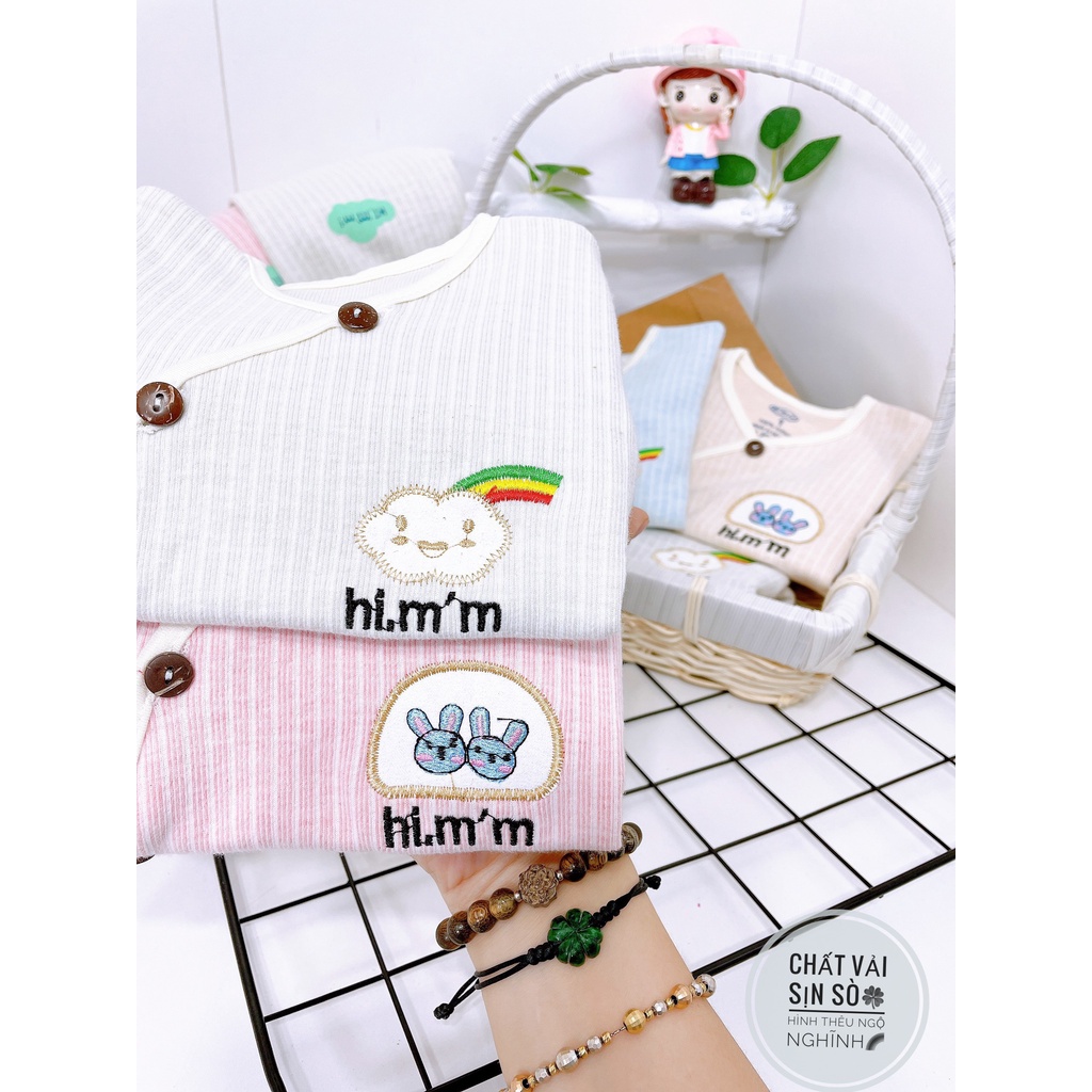 Bộ xốp cúc lệch dài tay cho bé size 1-3 , cho bé từ 3- 10kg mùa thu đông