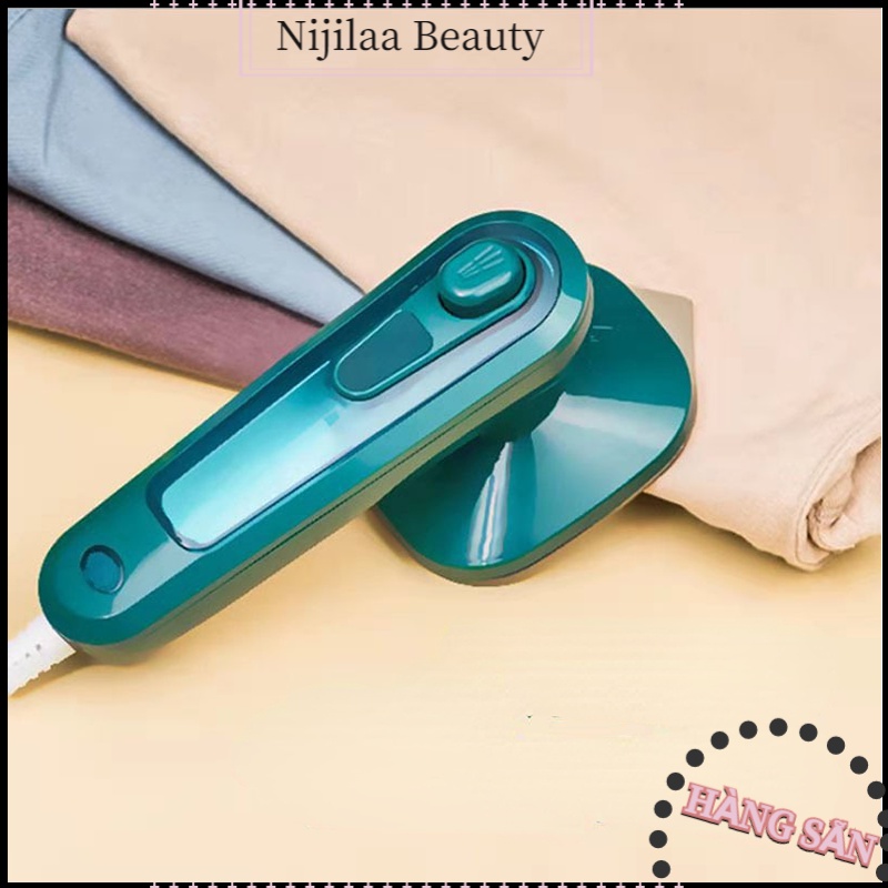 ❤️ Nitrogen071Bàn ủi hơi nước cầm tay mini, bàn là hơi nước mini du lịch nhỏ gọn tiện dụng 220V 30W ABS Gia dụng Điện xanh quần áo