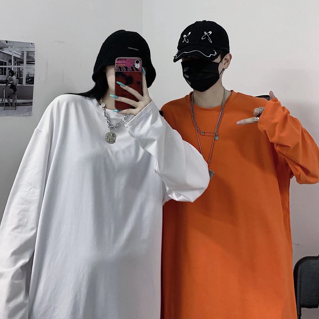 Áo thun tay dài dáng rộng phối ba màu thời trang cá tính cho nam size m - 5xl