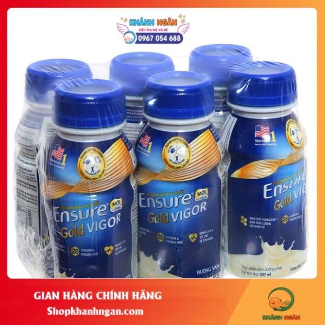 (Chính hãng) Thùng 24 chai Sữa bột pha sẵn Ensure Gold Vigor 237ml
